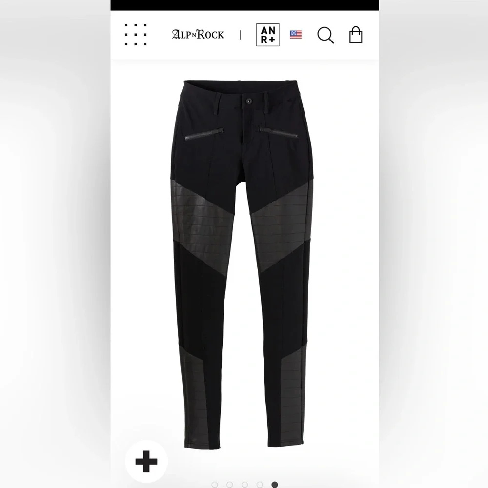 Alp N Rock Sloan High Rise Moto Pant w/ vegan friendly leather patches 🐈‍⬛ SMALL - Picture 6 of 16